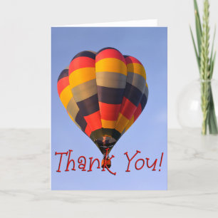 Hot Air Balloon Photo Thank You Card