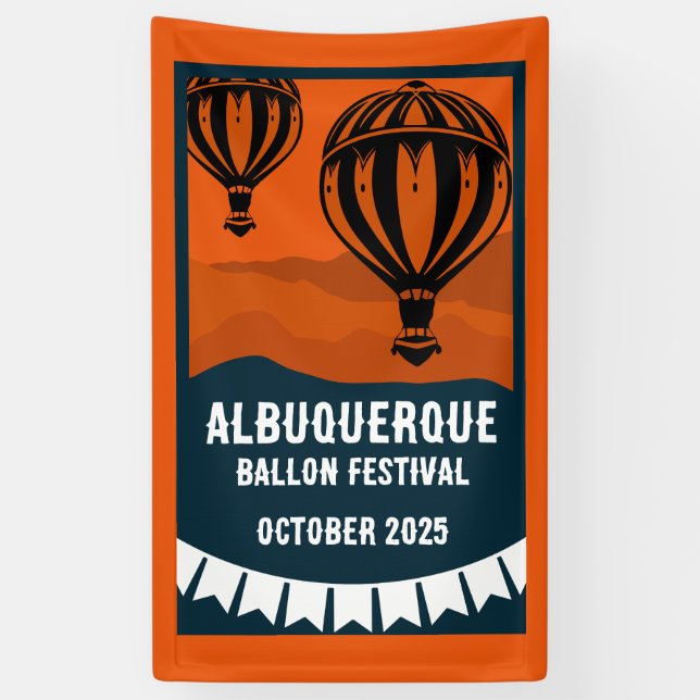 Hot Air Balloon Pilot Festival Banner (Vertical)