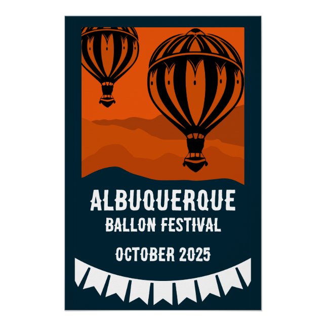 Hot Air Balloon Pilot Festival Poster (Front)
