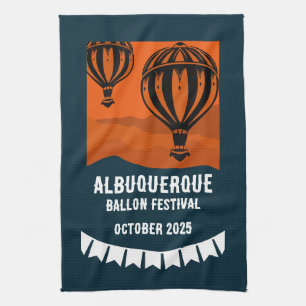 Hot Air Balloon Pilot Festival Tea Towel