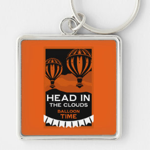 Hot Air Balloon Pilot Key Ring
