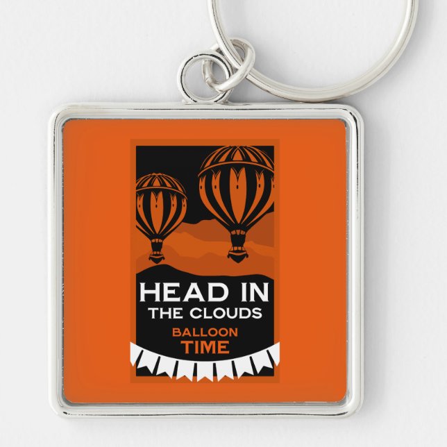 Hot Air Balloon Pilot Key Ring (Front)