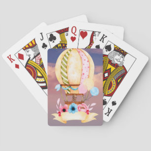 Hot Air Balloon Playing Cards with Blonde 