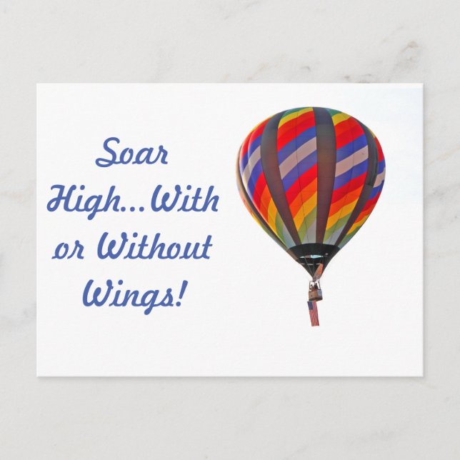Hot Air Balloon - Positive Message Postcard (Front)