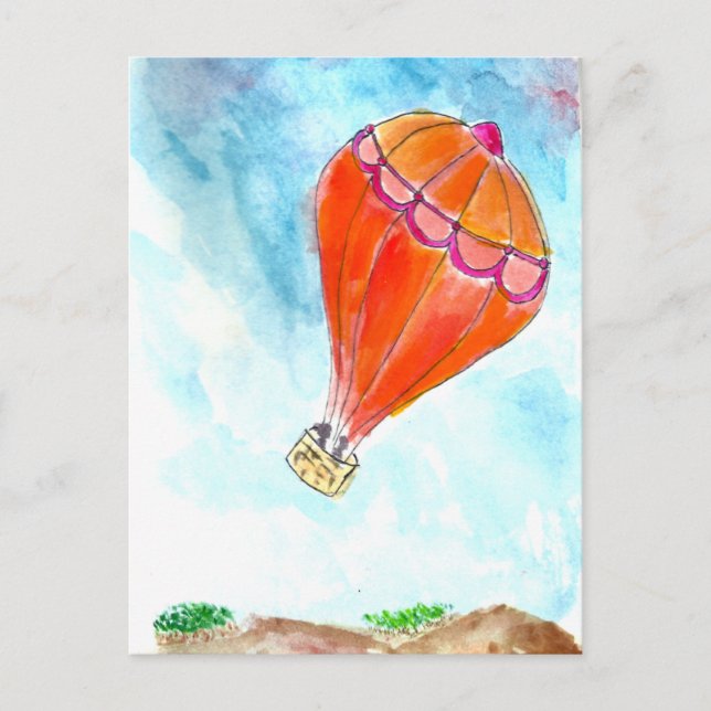 Hot Air Balloon Postcard (Front)