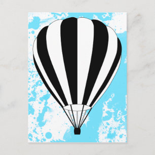hot air balloon postcard
