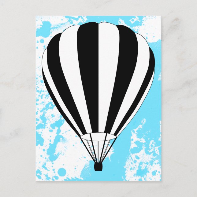 hot air balloon postcard (Front)