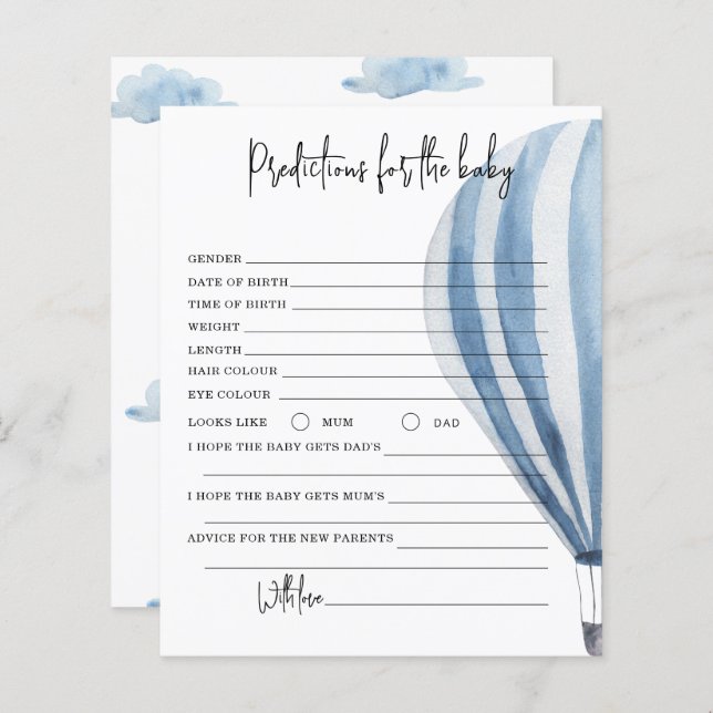 Hot air balloon - predictions and advice baby (Front/Back)