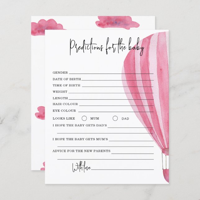 Hot air balloon - predictions and advice baby (Front/Back)