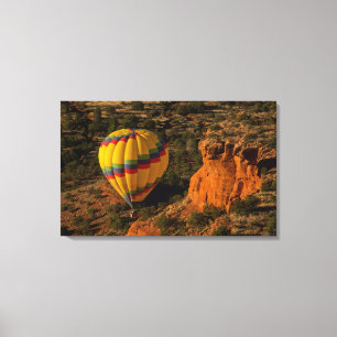 Hot air balloon, Red Rock, Coconino National Canvas Print