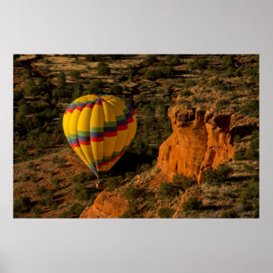 Hot air balloon, Red Rock, Coconino National Poster