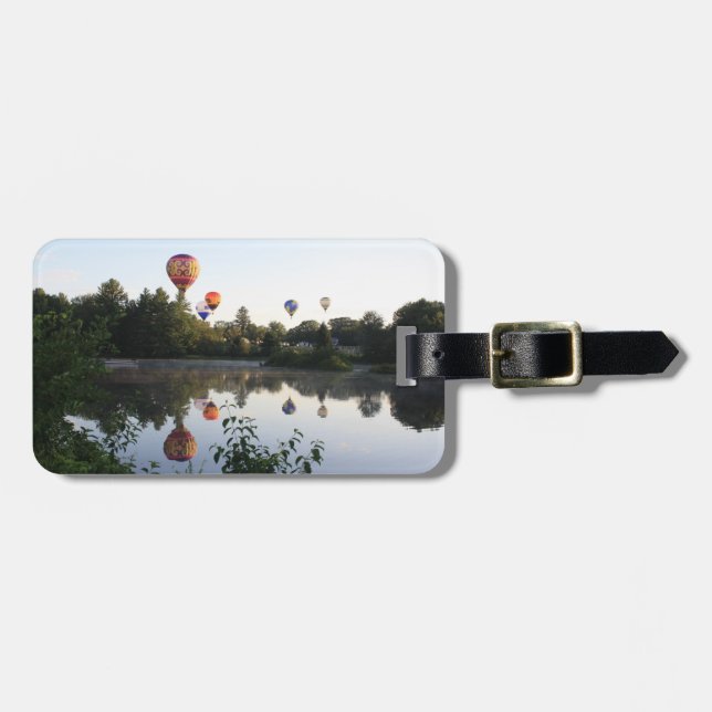 Hot Air Balloon Reflection Luggage Tag (Front Horizontal)