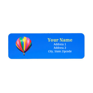 Hot Air Balloon Return Address Label