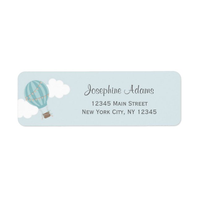 Hot Air Balloon Return Address Labels (Front)