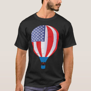 hot air balloon ride - USA flag - 4th of july T-Shirt