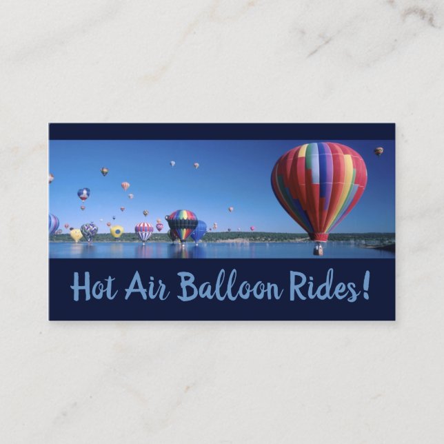 Hot Air Balloon Rides Service Business Card (Front)