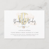 Hot Air Balloon Simple Book Request Baby Shower