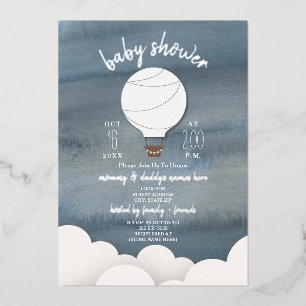 Hot Air Balloon Stars Neutral Baby Shower