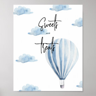 Hot air balloon - Sweets and treats Poster