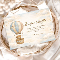 Hot Air Balloon Teddy Bear Diapper Raffle