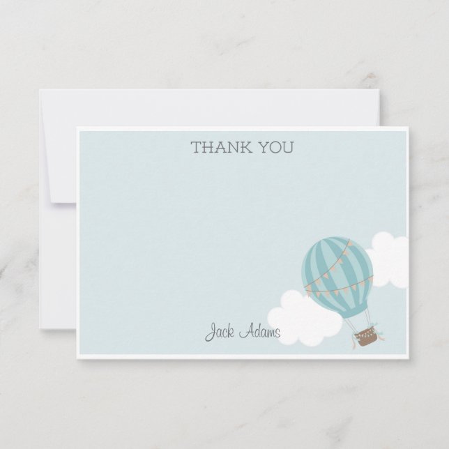 Hot Air Balloon Thank You Card (Front)