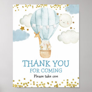  Hot Air Balloon Thank you for coming Favour Sign