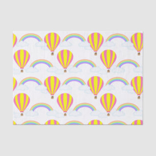 Hot Air Balloon Tissue Paper - White Background