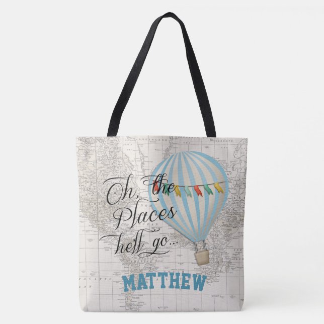 Hot Air Balloon Tote Bag (Front)