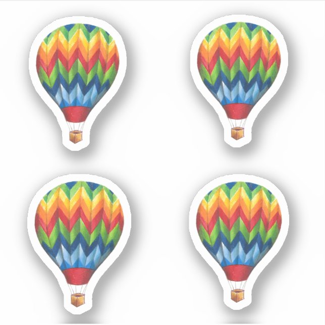 Hot Air Balloon Vinyl Cut sticker (Front)