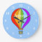 Hot air balloon wall clock for kids room