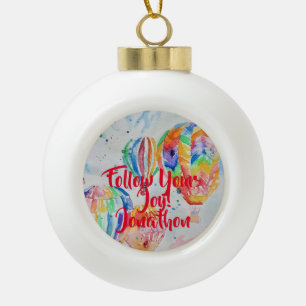 Hot Air Balloon Watercolor Childs Name Decoration