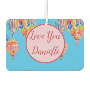 Hot Air Balloon Watercolour Balloons Car Air Freshener