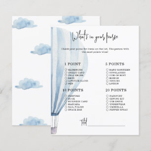 Hot air balloon - Whats in your purse baby shower