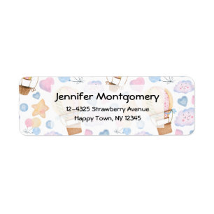 Hot Air Balloon Whimsical Watercolor Pattern