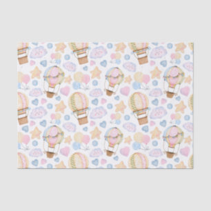 Hot Air Balloon Whimsical Watercolor Pattern Tissue Paper