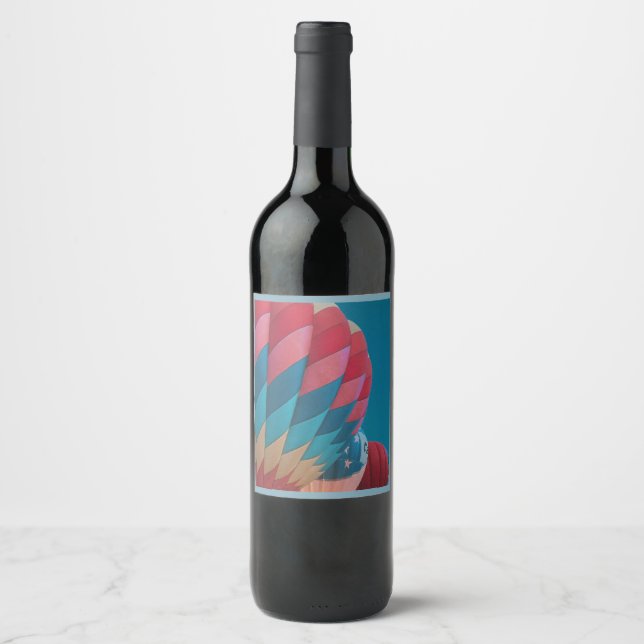 hot air balloon  wine label (Front)