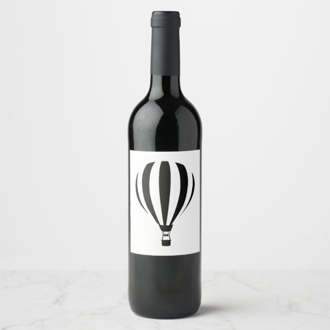 Hot Air Balloon Wine Label (Front)