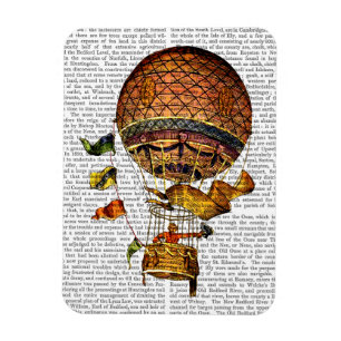 Hot Air Balloon with Flags Magnet