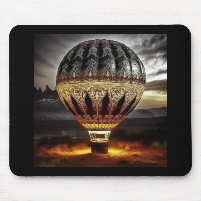 Hot Air Balloon With Intricate Baroque Design Mouse Mat (Front)