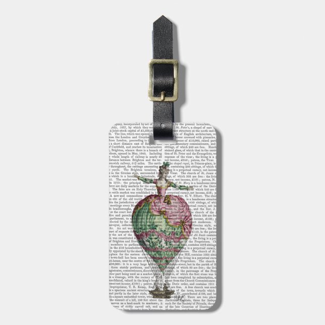 Hot Air Balloon Woman 2 Luggage Tag (Front Vertical)