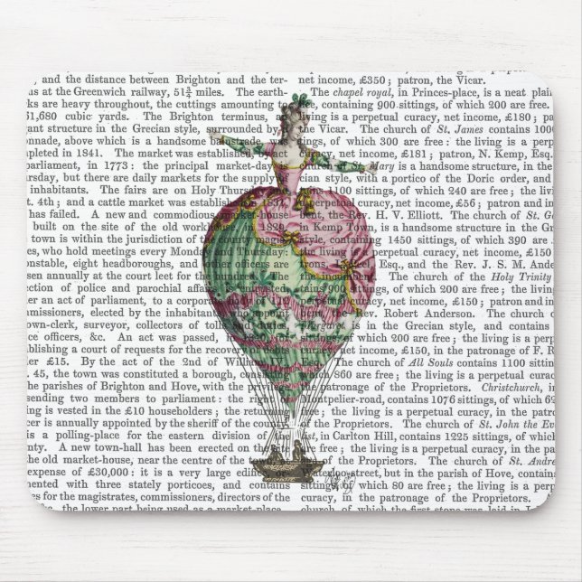 Hot Air Balloon Woman 2 Mouse Mat (Front)
