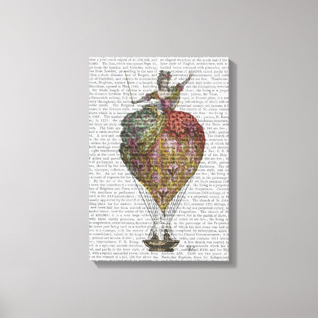 Hot Air Balloon Woman Canvas Print (Front)