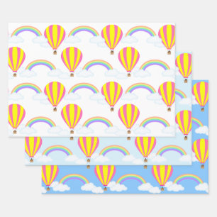 Hot Air Balloon Wrapping Paper Sheets