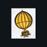 Hot Air Balloon Yellow and Red Canvas Print<br><div class="desc">Transportation & Travel</div>