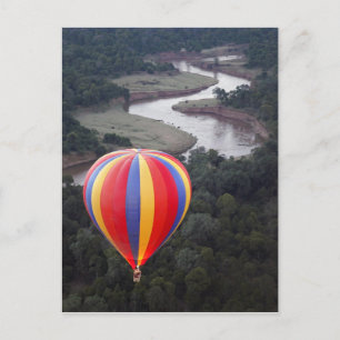 Hot-Air Ballooning over the Mara River Postcard