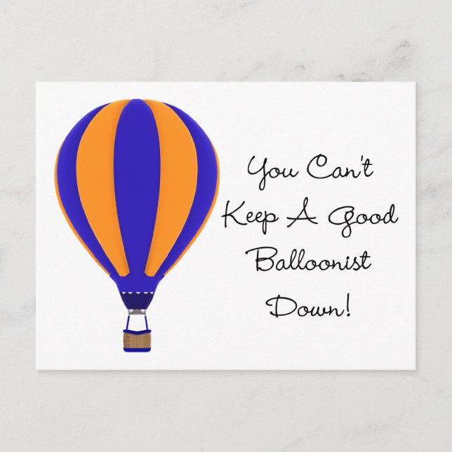 Hot Air Balloonist Postcard (Front)