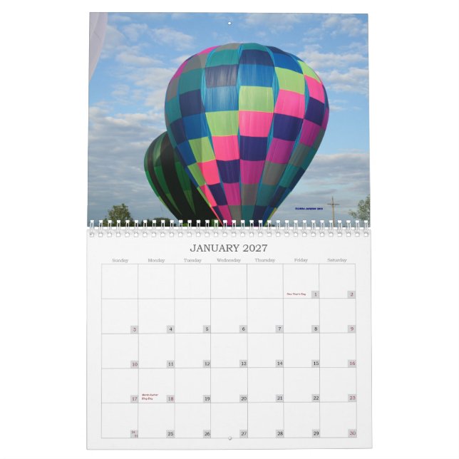 Hot Air Balloons!!!!  2012 Calendar (Jan 2027)