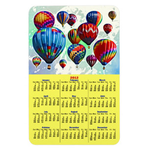 Hot Air Balloons 2012 Calendar Magnet
