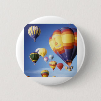 Hot air balloons 6 cm round badge