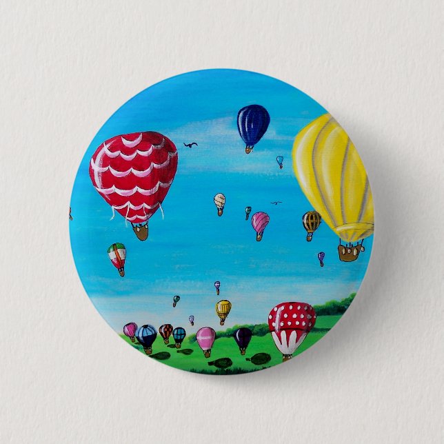 Hot Air Balloons 6 Cm Round Badge (Front)